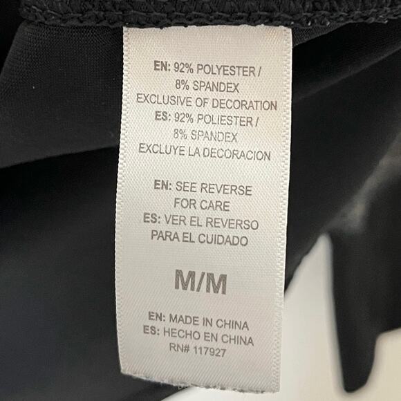 Reebok Women's Athletic Pullover Top M Black & Gray Funnel Cowl Neck Long Sleeve - Picture 9 of 10